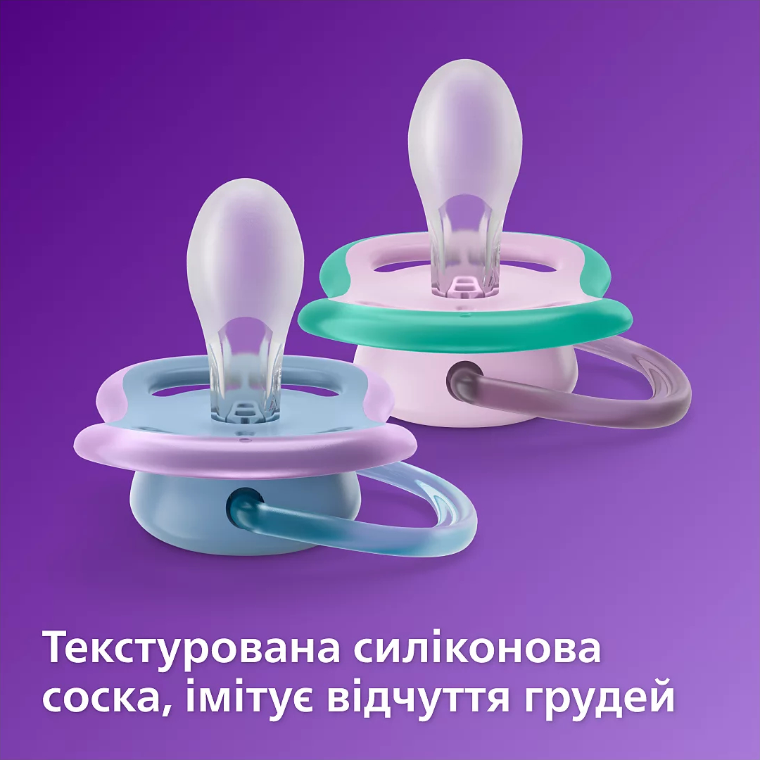 Пустушка Avent ортодонтична Ultra Air для дівчат 6-18 міс 2штфото8