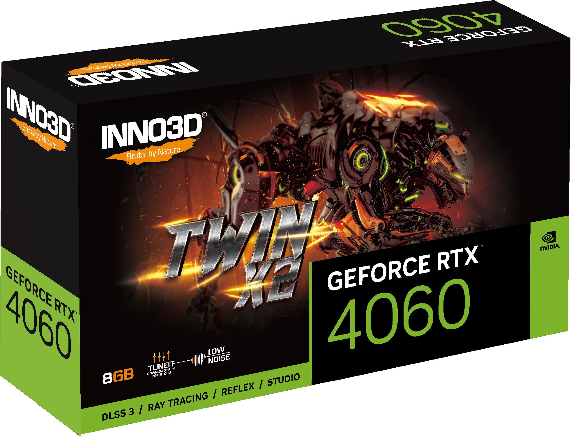 Видеокарта INNO3D GeForce RTX 4060 8GB GDDR6 TWIN X2 (N40602-08D6-173051N) фото 3