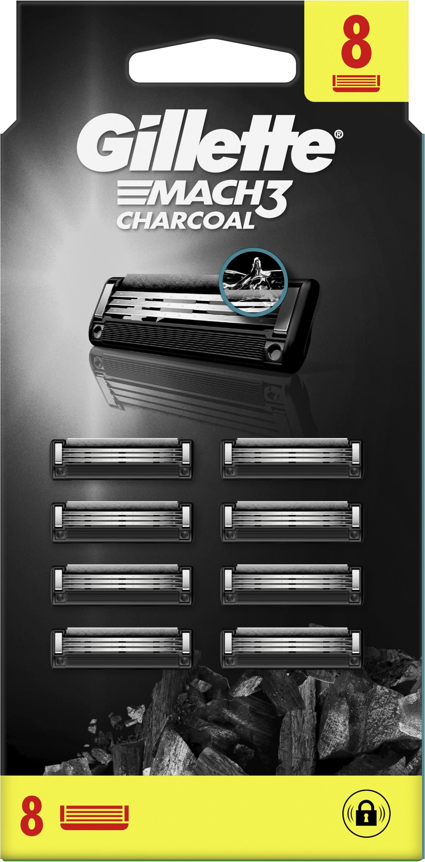 Сменные картриджи для бритья Gillette Mach 3 Charcoal 8 шт фото 2