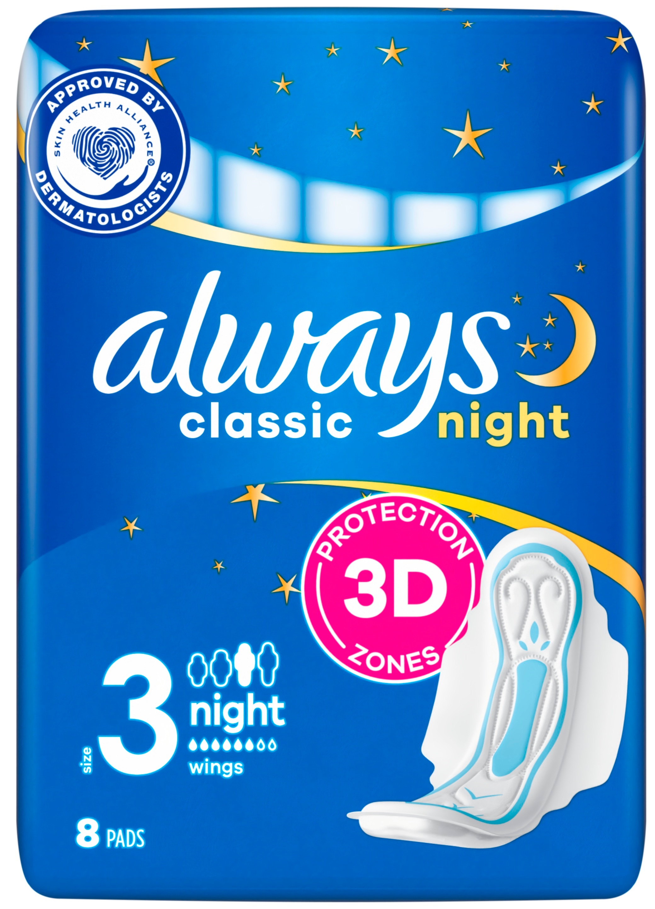 Гігієнічні прокладки Always Classic Night (Розмір 3) 8 штфото
