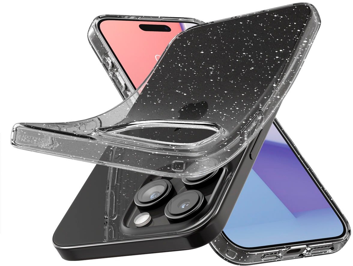 Чехол Spigen для Apple iPhone 15 Pro Max Liquid Crystal Glitter, Crystal Quartz (ACS06559) фото 10