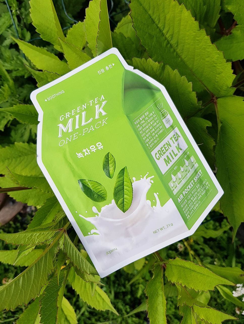 Тканинна маска для обличчя A'Pieu Green Tea Milk One-Pack 21гфото6
