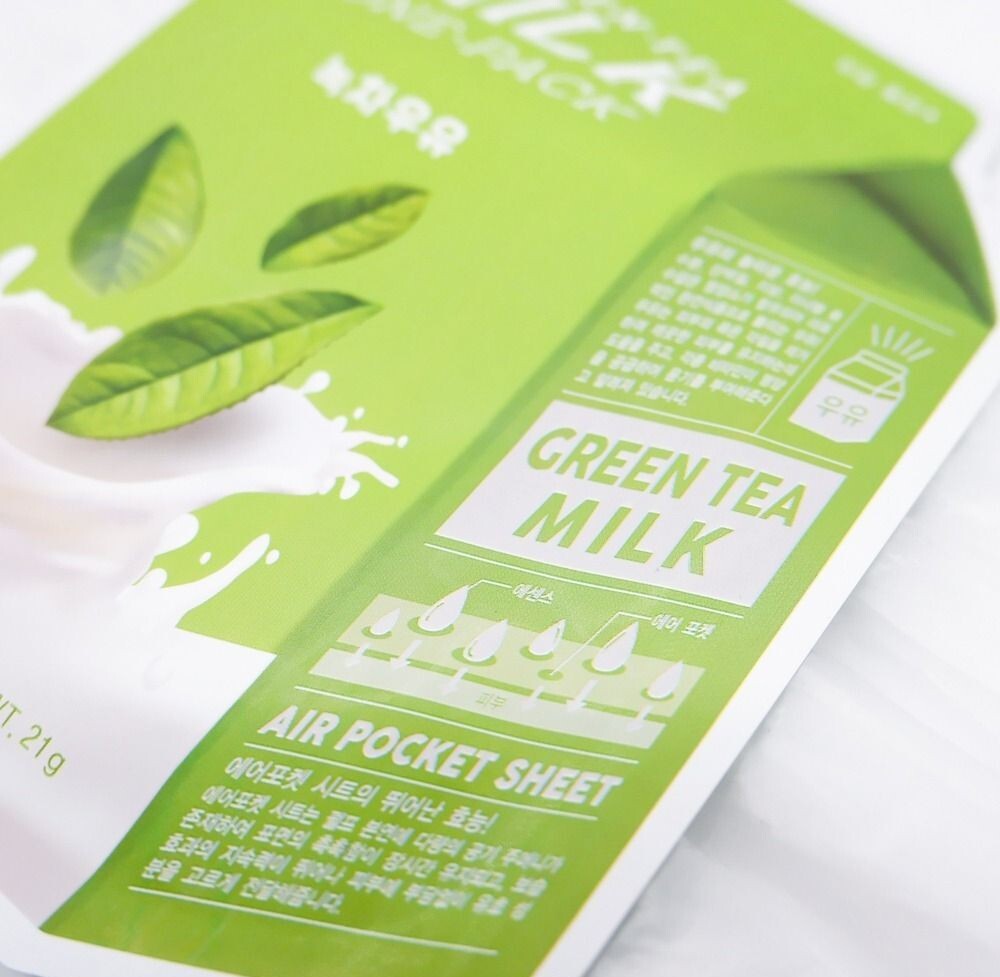 Тканинна маска для обличчя A'Pieu Green Tea Milk One-Pack 21гфото5