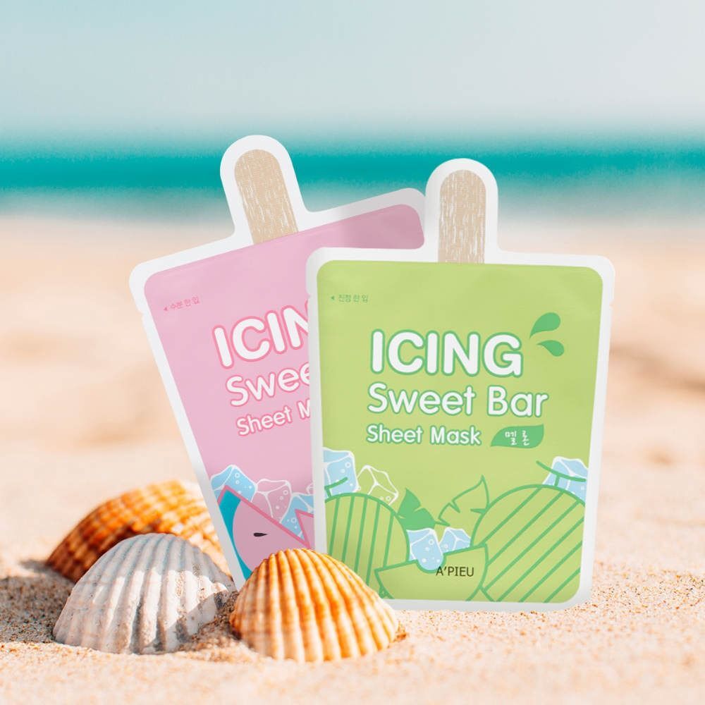 Тканинна маска для обличчя A'Pieu Icing Sweet Bar Диня 21гфото4