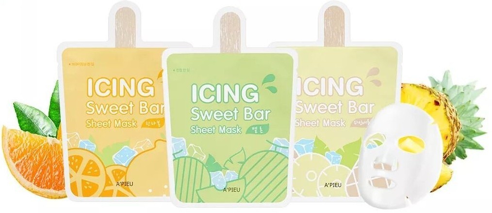 Тканинна маска для обличчя A'Pieu Icing Sweet Bar Диня 21гфото5