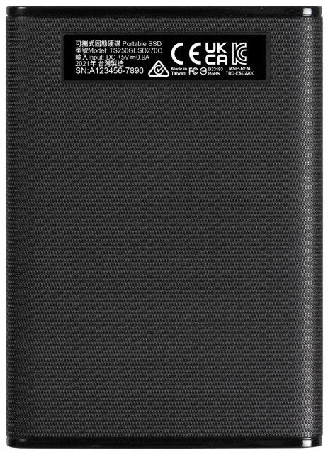 Портативний SSD Transcend 2TB USB 3.1 Gen 2 Type-C ESD270Cфото