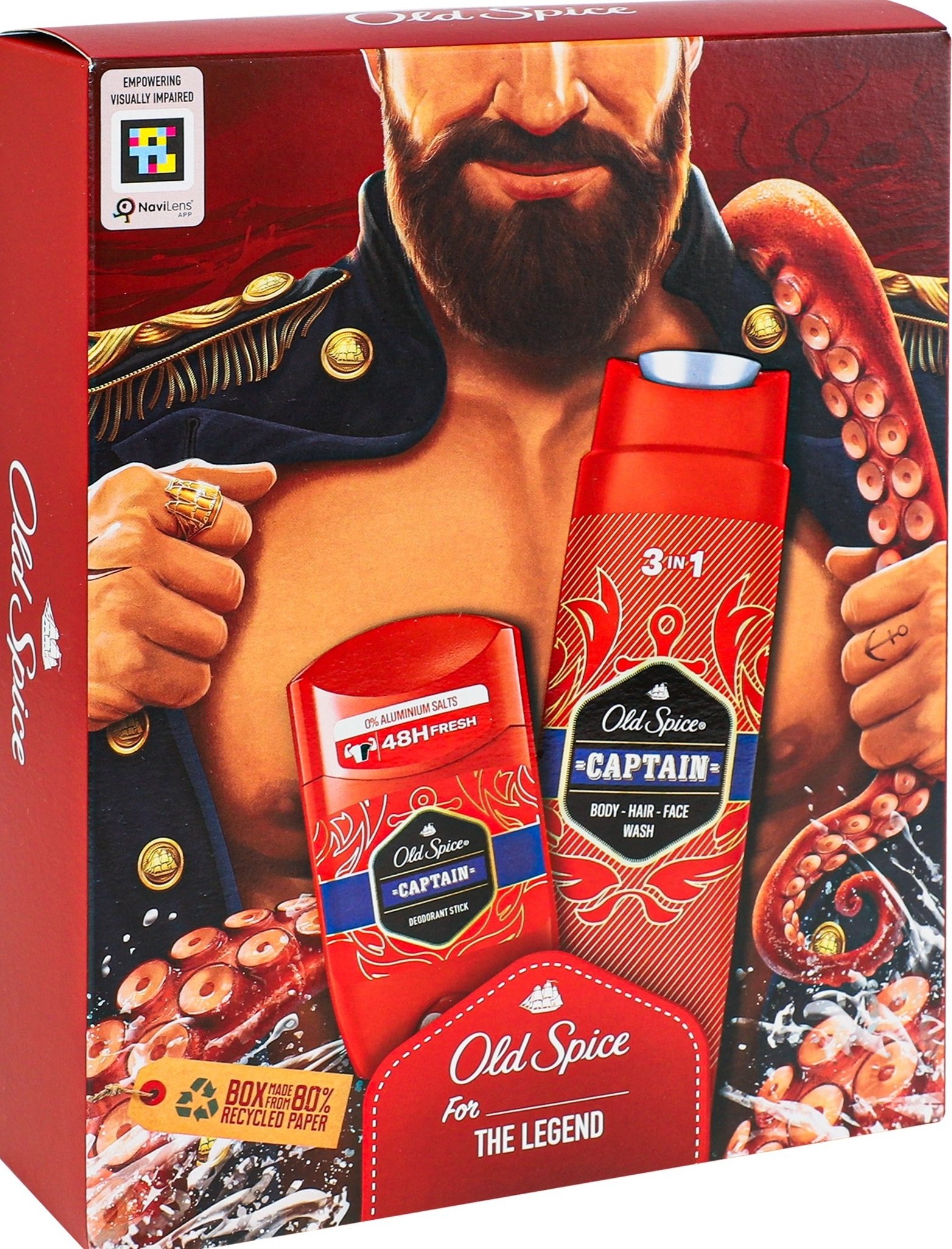 Подарунковий набір Dark Captain Гель для душу Old Spice 3в1 250мл + Твердий дезодорант 50млфото5