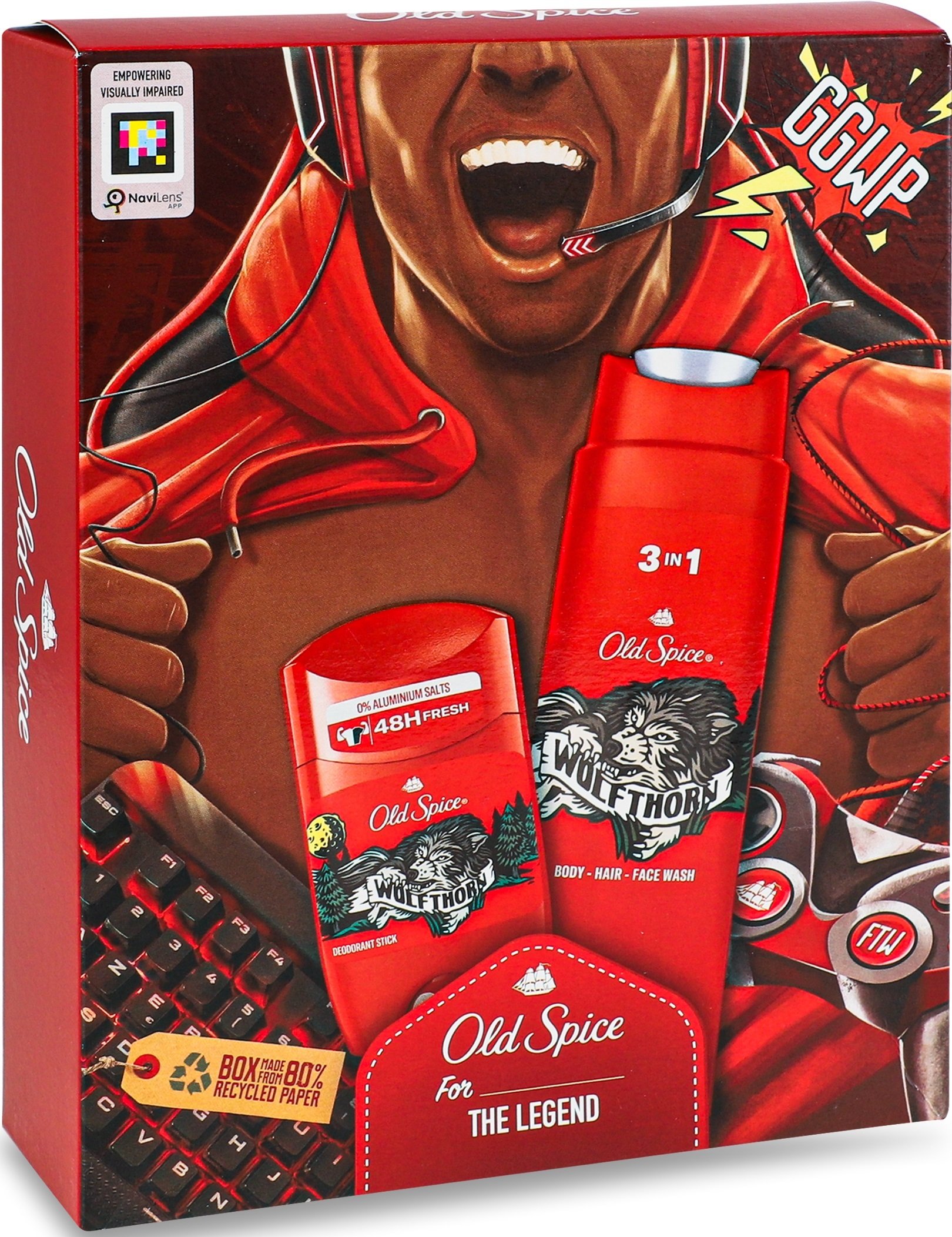 Подарочный набор Gamer Wolfthorn Гель для душа Old Spice 3в1 250мл + Твердый дезодорант 50мл фото 2