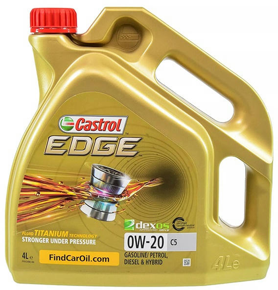 Олива моторна Castrol Edge 0W-20 C5, 4л (5537561905) (15CC95)фото2