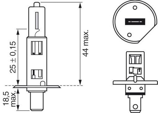 Лампа Bosch галогенова 12V H1 55W Pure Light Ваз 2110 (BO_1987301005)фото3