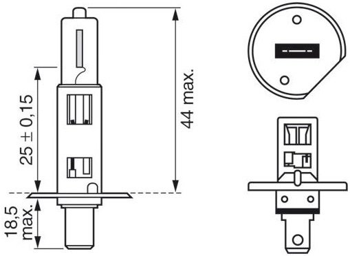 Лампа Bosch галогенова 12V H1 P14.5S Plus 90 (BO_1987301076)фото2