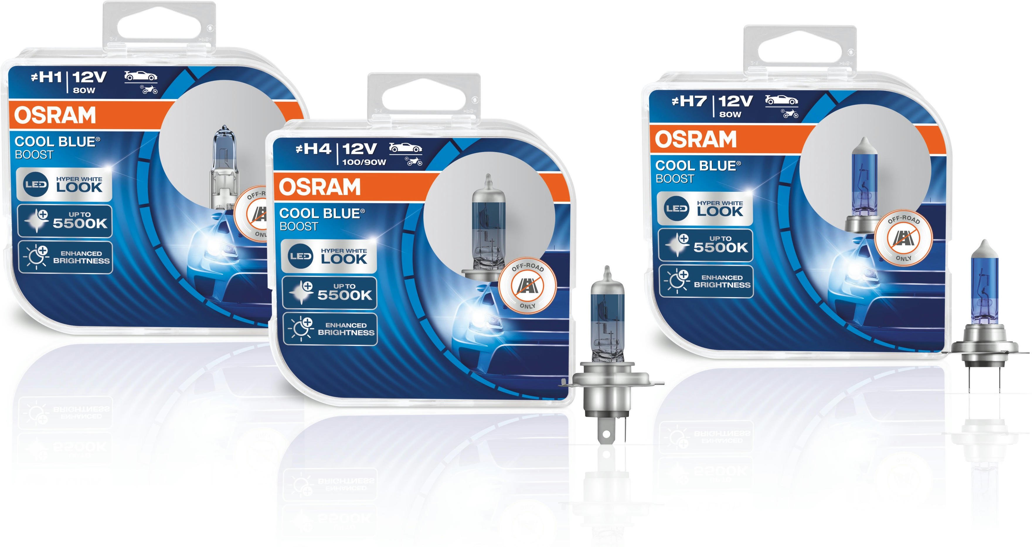 Лампа Osram галогенова 12V H4 100/90W P43 Cool Blue Boost, Duobox (2шт) (OS_62193_CBB-HCB)фото6