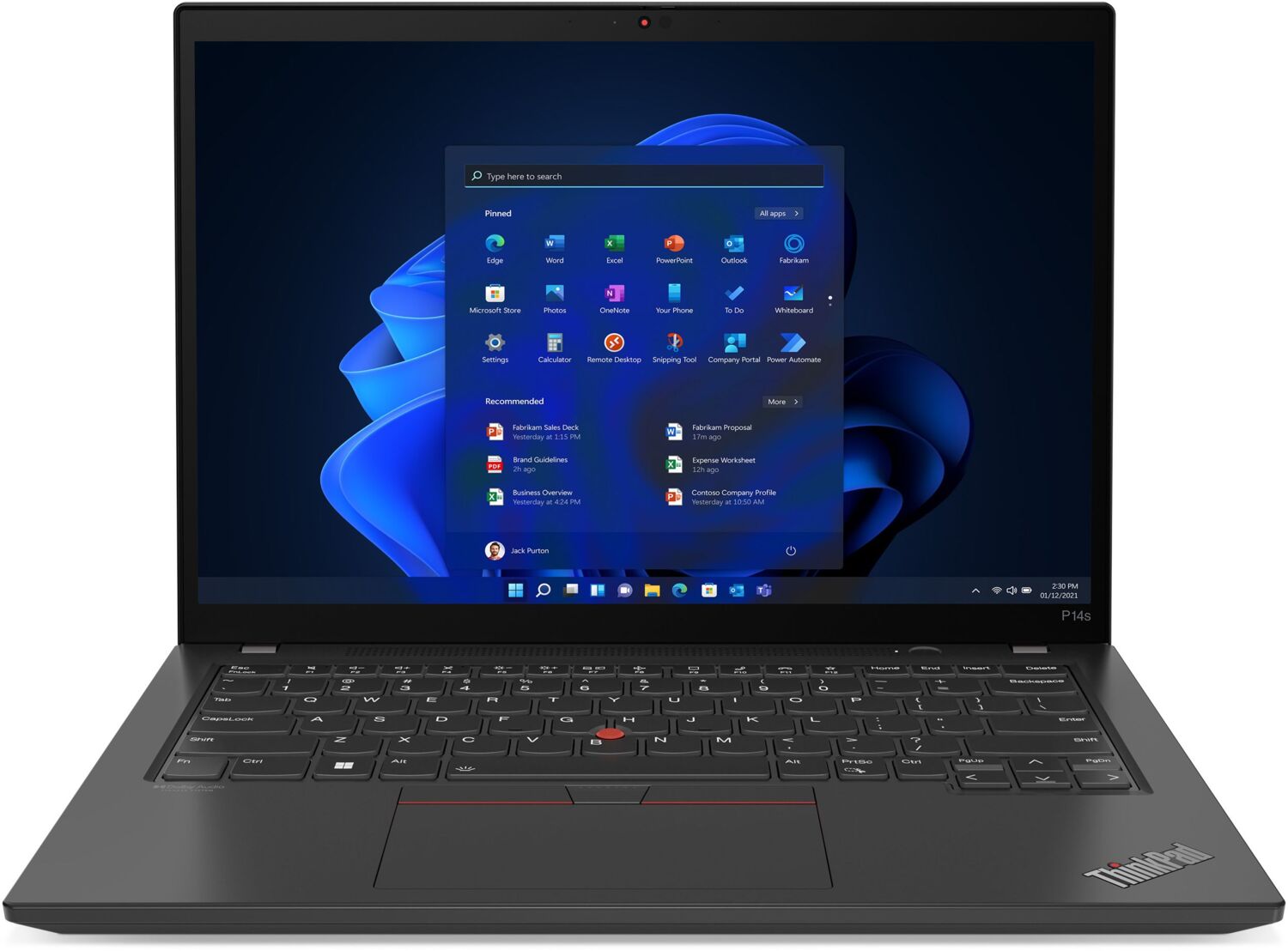 Ноутбук LENOVO ThinkPad P14s Gen 4 Villi Black (21HF001ARA) фото