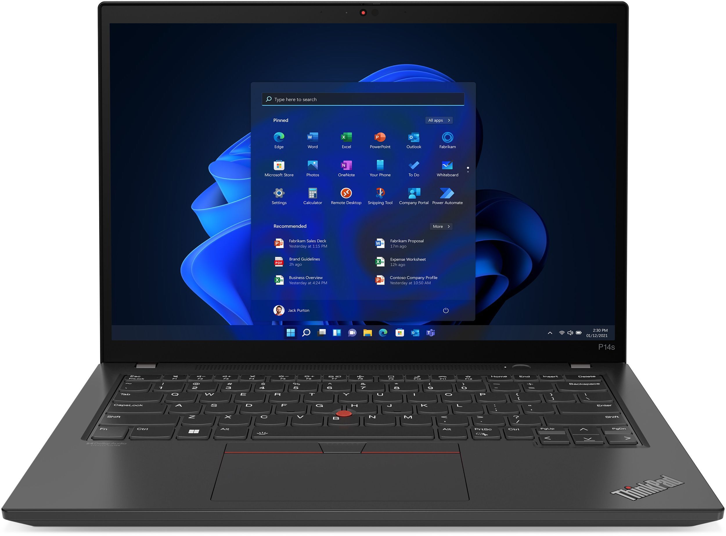 Ноутбук LENOVO ThinkPad P14s Gen 4 Villi Black (21HF001ARA) фото 2