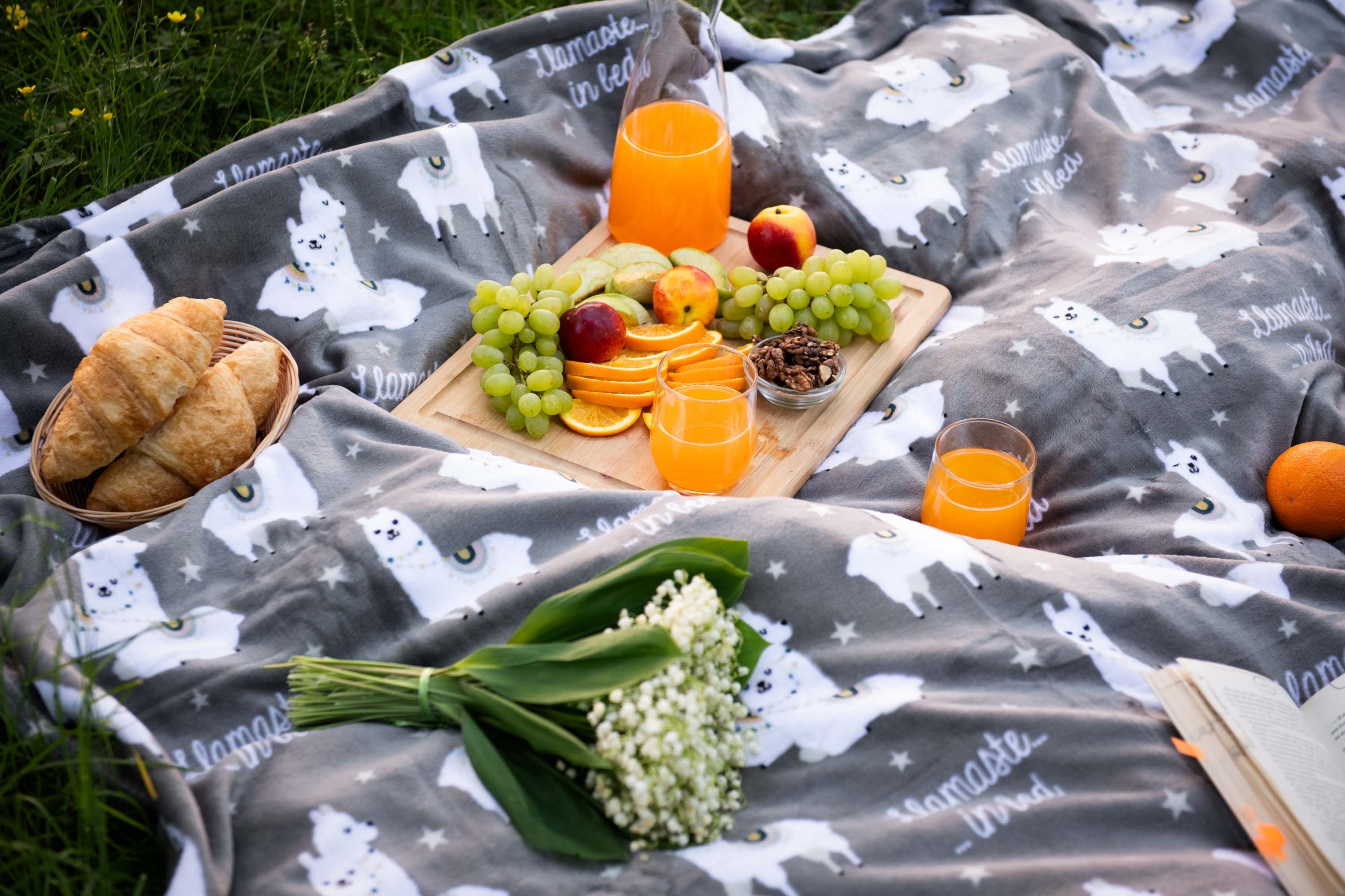 Плед ARDESTO Flannel, 160х200 см, 100% полиэстер, ламы (ART0114PB) фото 4