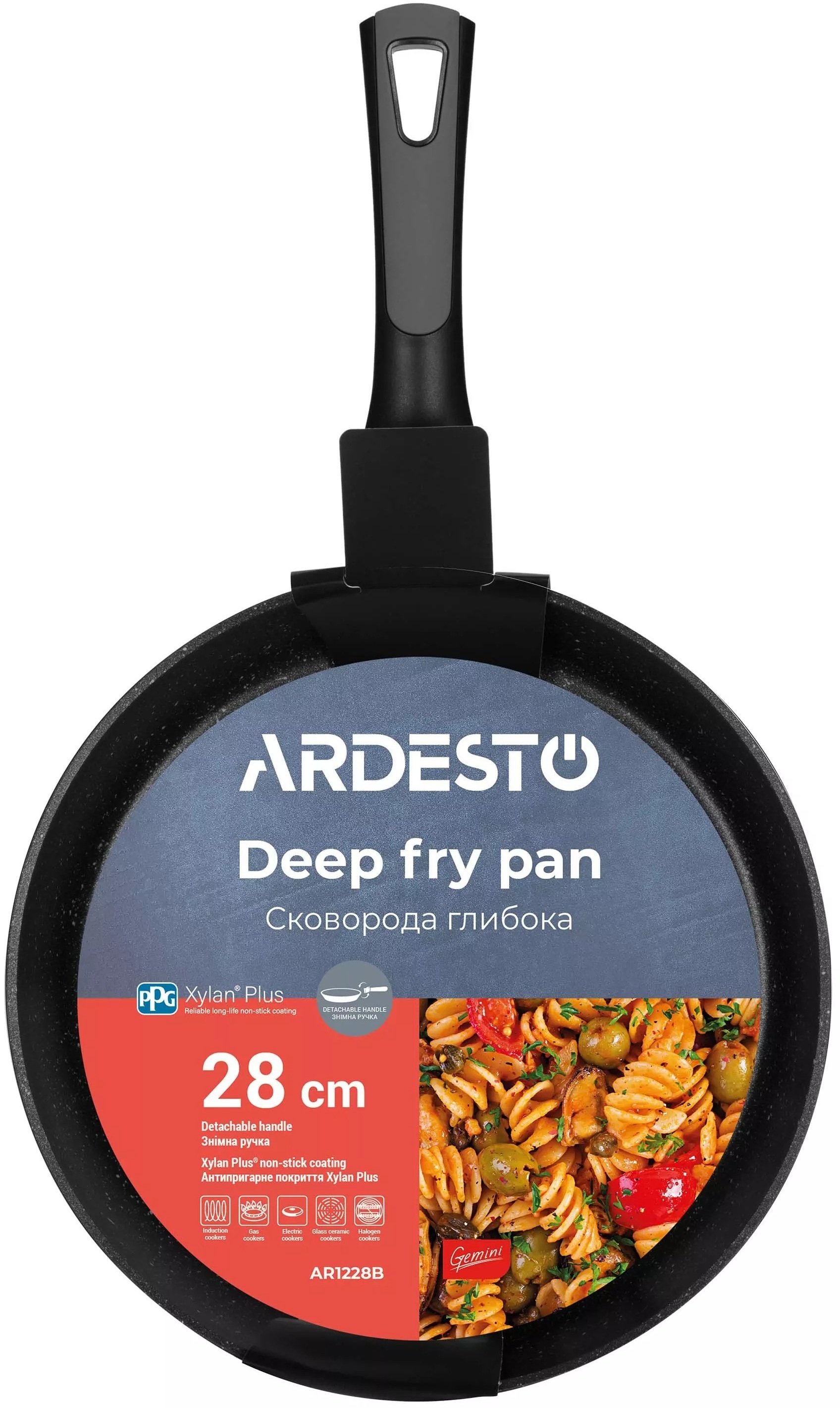 Сковорода глибока ARDESTO Gemini Bari 28 см, алюміній (AR1228B)фото9