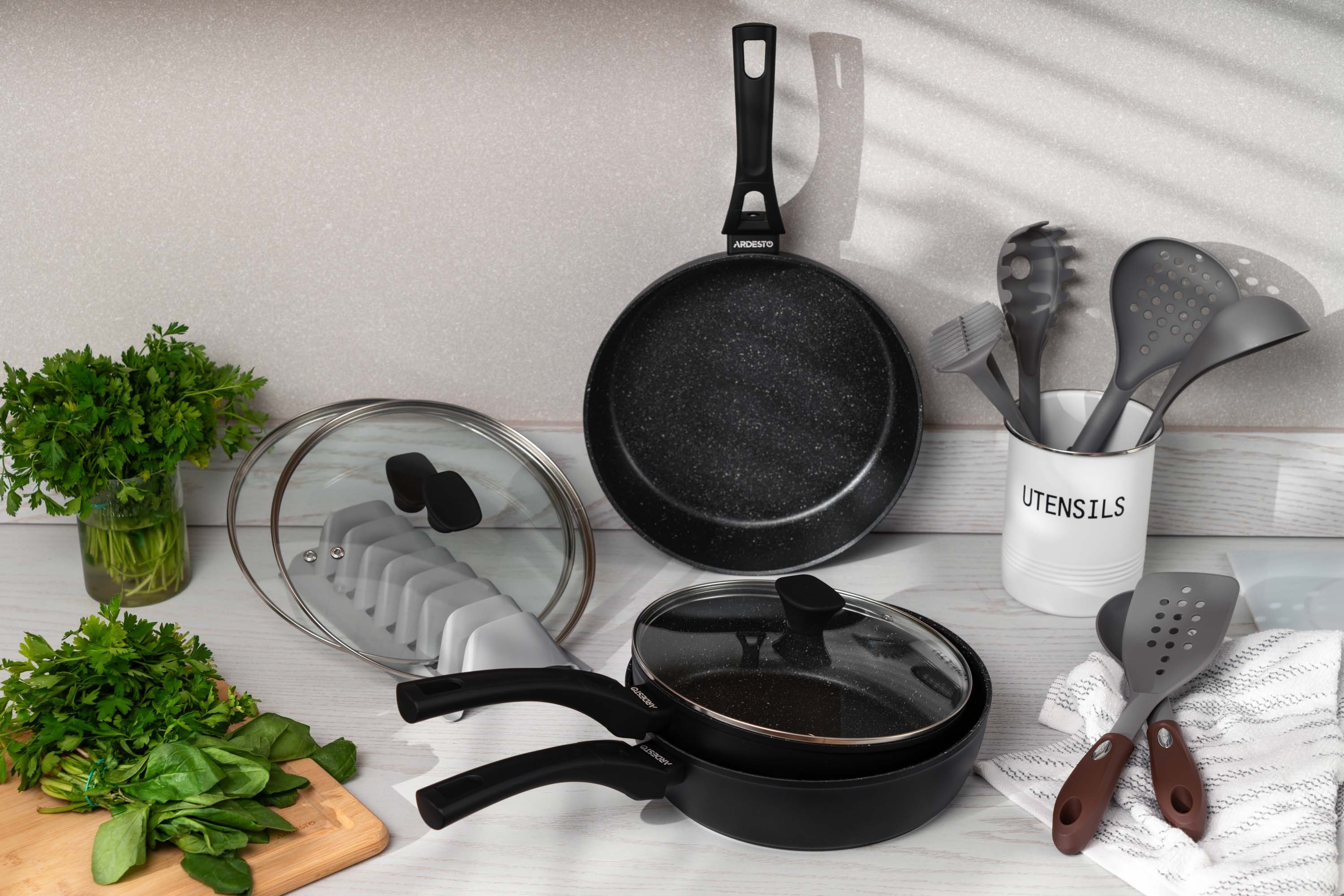 Сковорода глибока ARDESTO Gemini Livorno з кришкою 24 см, алюміній (AR1224A)фото9