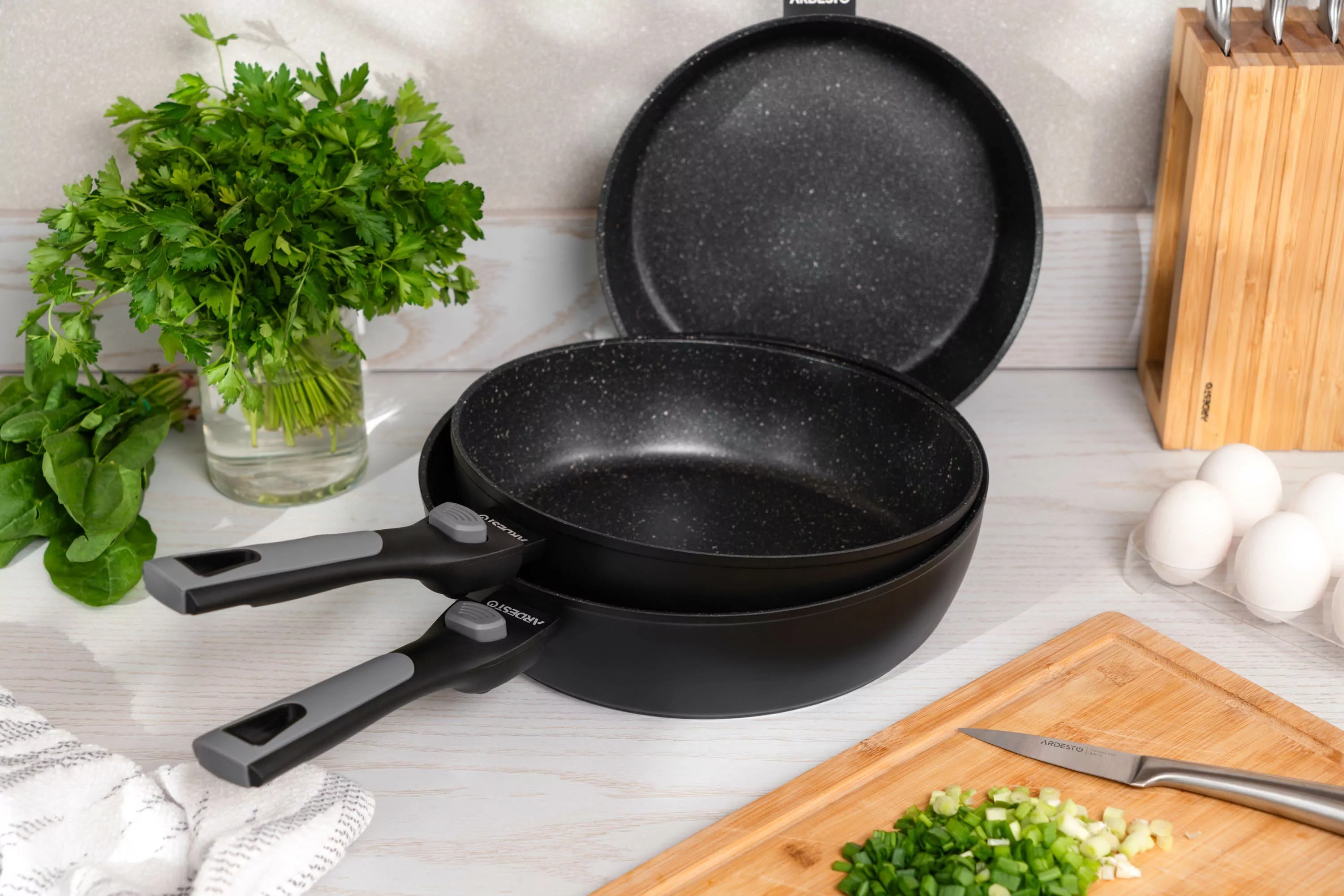 Сковорода глубокая ARDESTO Gemini Bari 26см, алюминий (AR1226B) фото 14