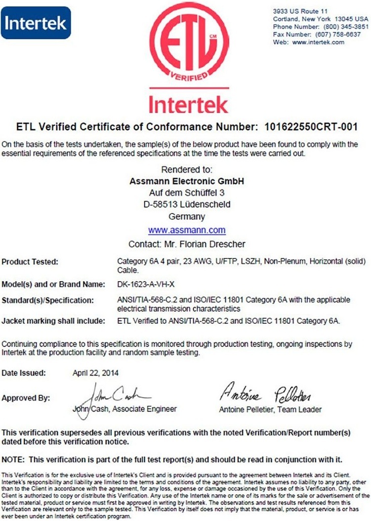 Кабель DIGITUS CAT 6A U-FTP, 500м (DK-1625-A-VH-5) фото 11