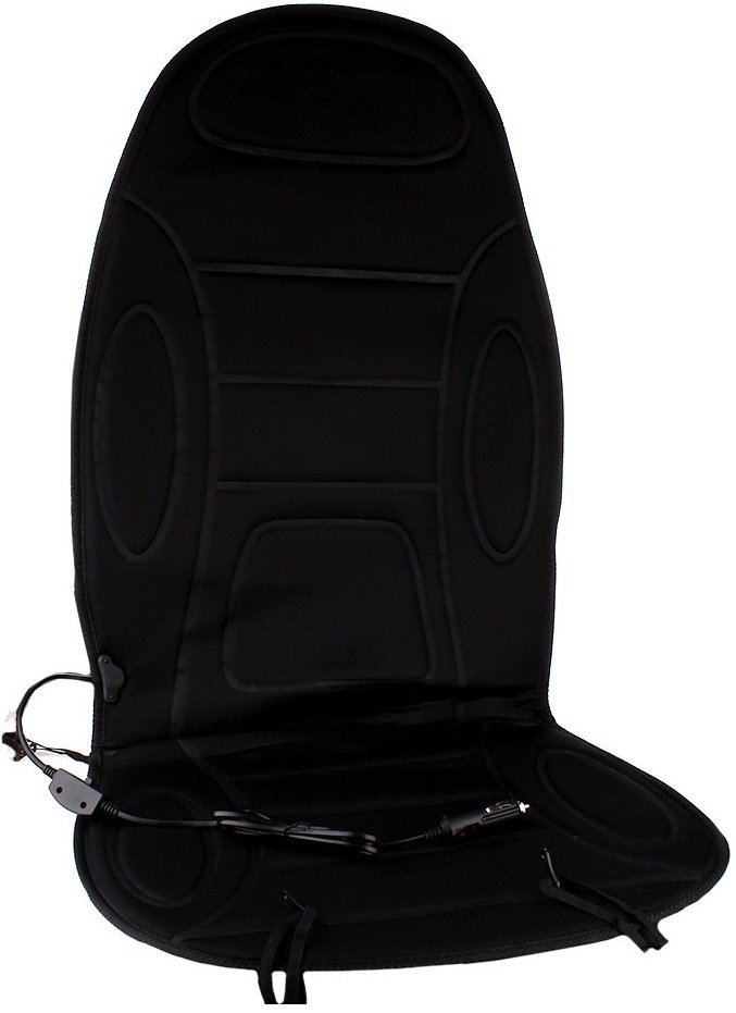 Накидка на сиденье Lavita с подогревом черная 60Вт/12В (LA_140402BK) фото 2