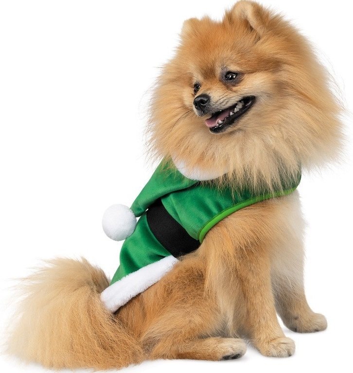 Попона Pet Fashion "Santa" для собак, размер М, зеленая фото 2