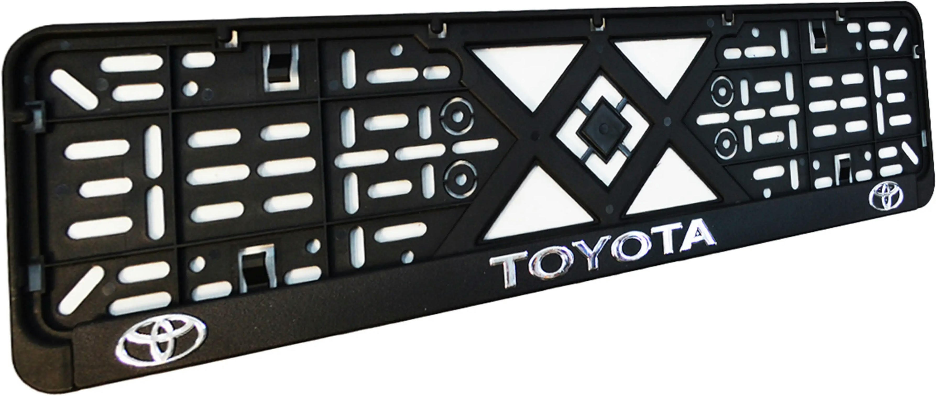 Рамка номерного знака Poputchik пластикова з об`ємними літерами Toyota 2шт (2000490535172)фото3