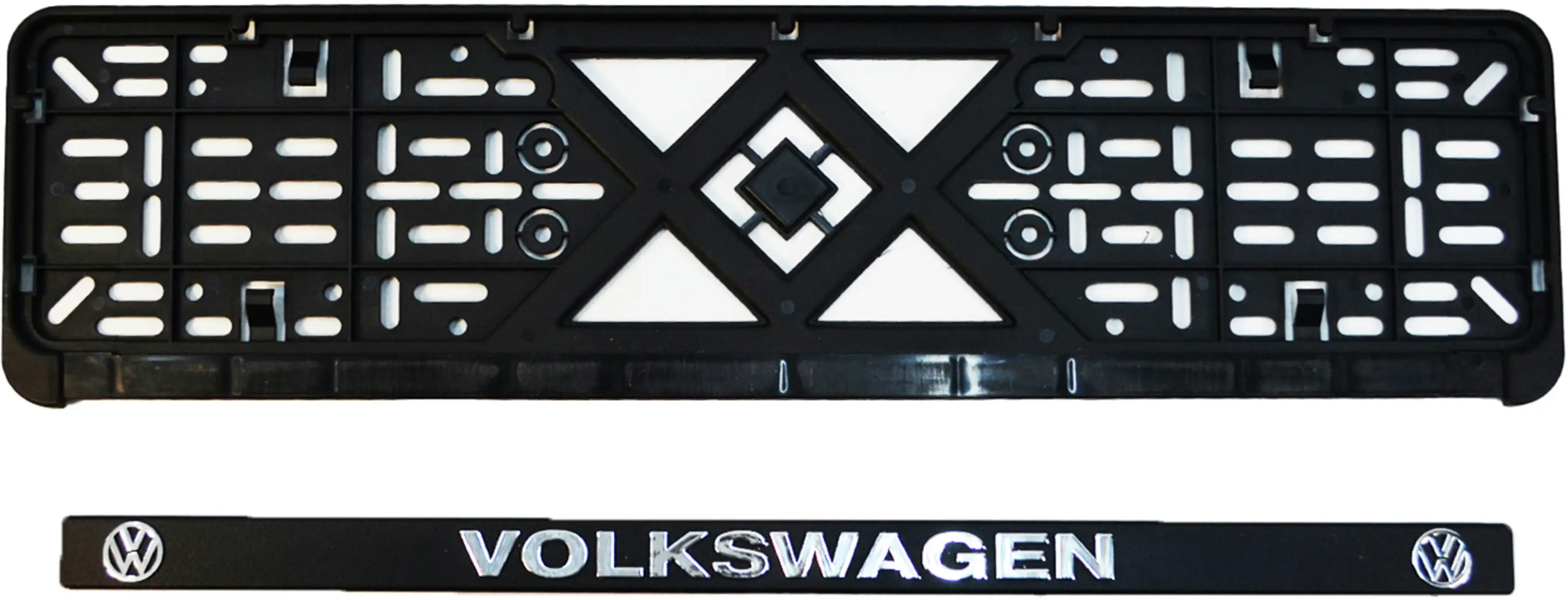 Рамка номерного знака Poputchik пластикова з об`ємними літерами Volkswagen 2шт (2000490535189)фото4