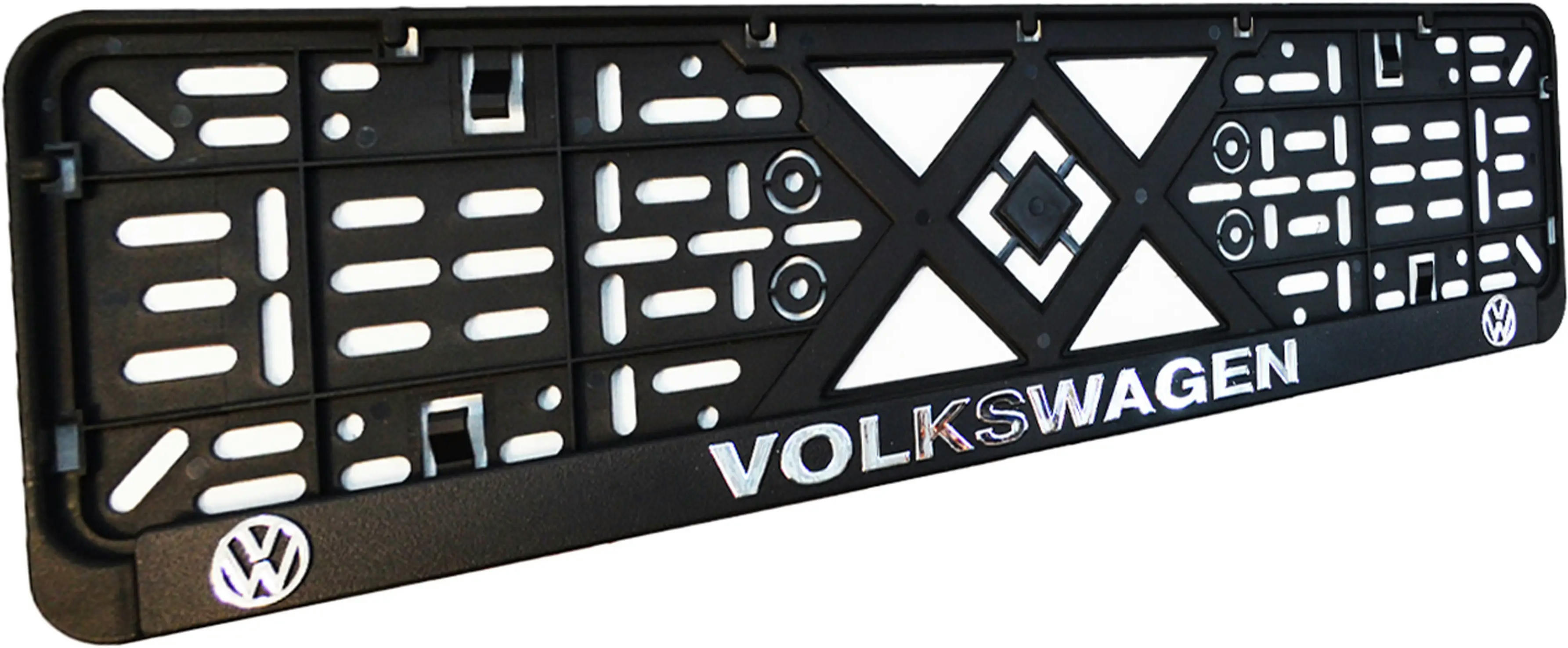 Рамка номерного знака Poputchik пластикова з об`ємними літерами Volkswagen 2шт (2000490535189)фото3