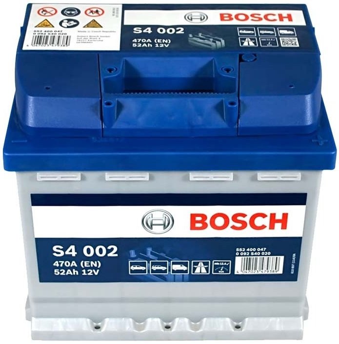 Автомобильный аккумулятор Bosch 52Ah-12v (S4002), R+, EN470 (5237808880) (0092S40020) фото 2