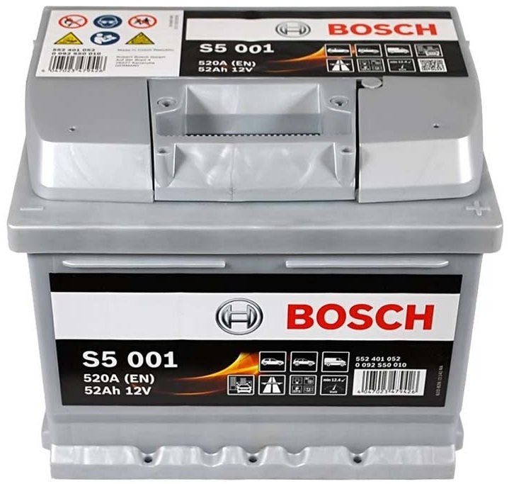 Автомобільний акумулятор Bosch 52Ah-12v (S5001), R+, EN520 (5237437161) (0092S50010)фото2