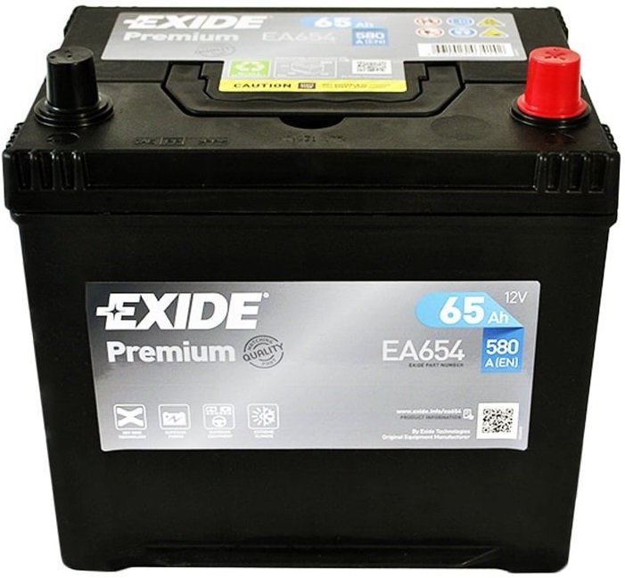 Автомобільний акумулятор Exide 65Ah-12v Premium, R+, EN580, Азія (Korean B1) (5237607287)фото2