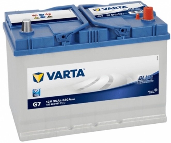 Автомобільний акумулятор Varta 95Ah-12v BD (G7), R+, EN830 Азія (523797) (595 404 083)фото2