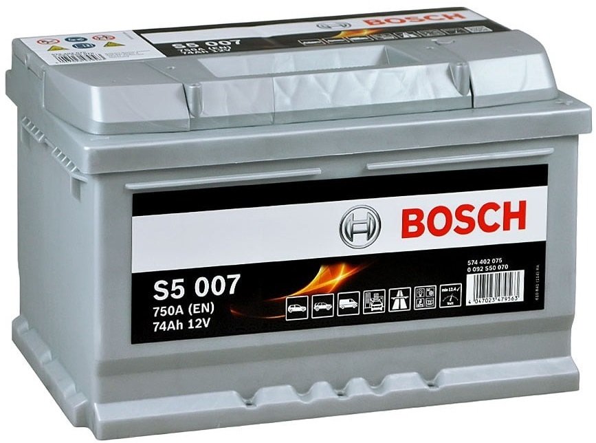 Автомобільний акумулятор Bosch 74Ah-12v (S5007), R+, EN750 (5237437140) (0092S50070)фото2