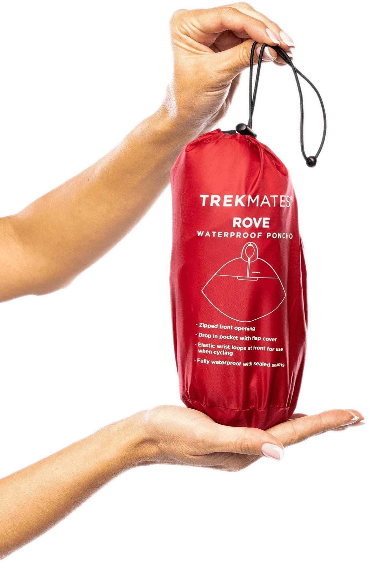 Пончо Trekmates Rove Poncho TM-006607 chili pepper - O/S - красный фото 15