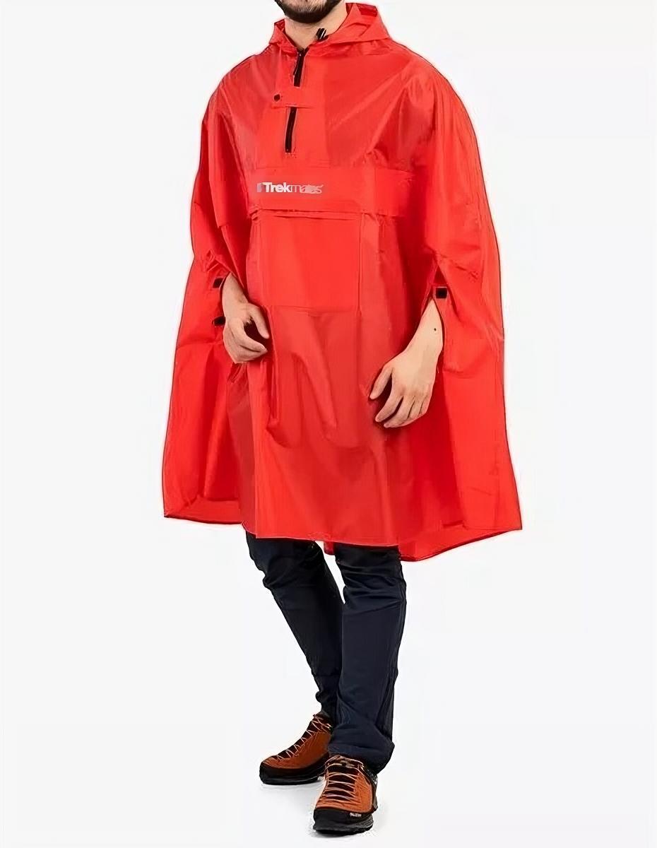 Пончо Trekmates Pak Poncho TM-006293 red - O/S - красный фото 2