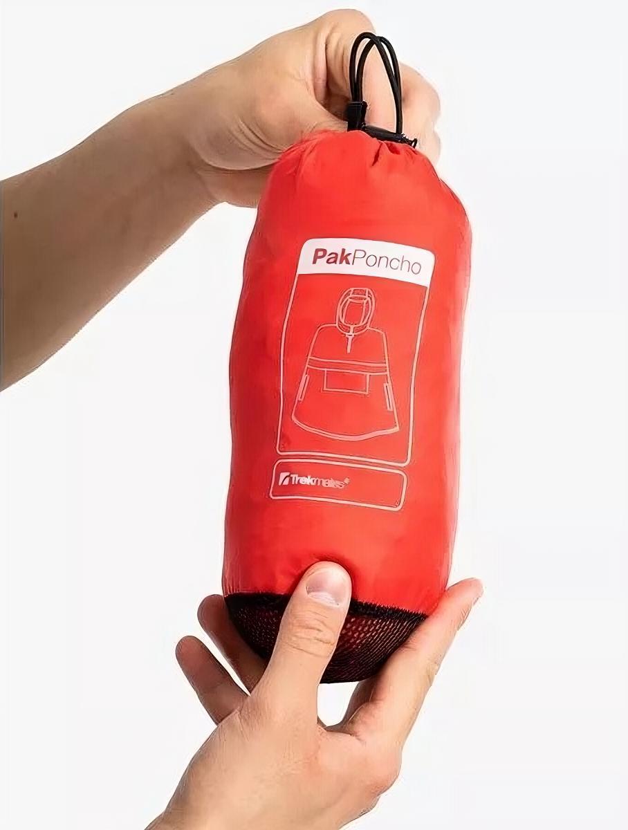 Пончо Trekmates Pak Poncho TM-006293 red - O/S - красный фото 10