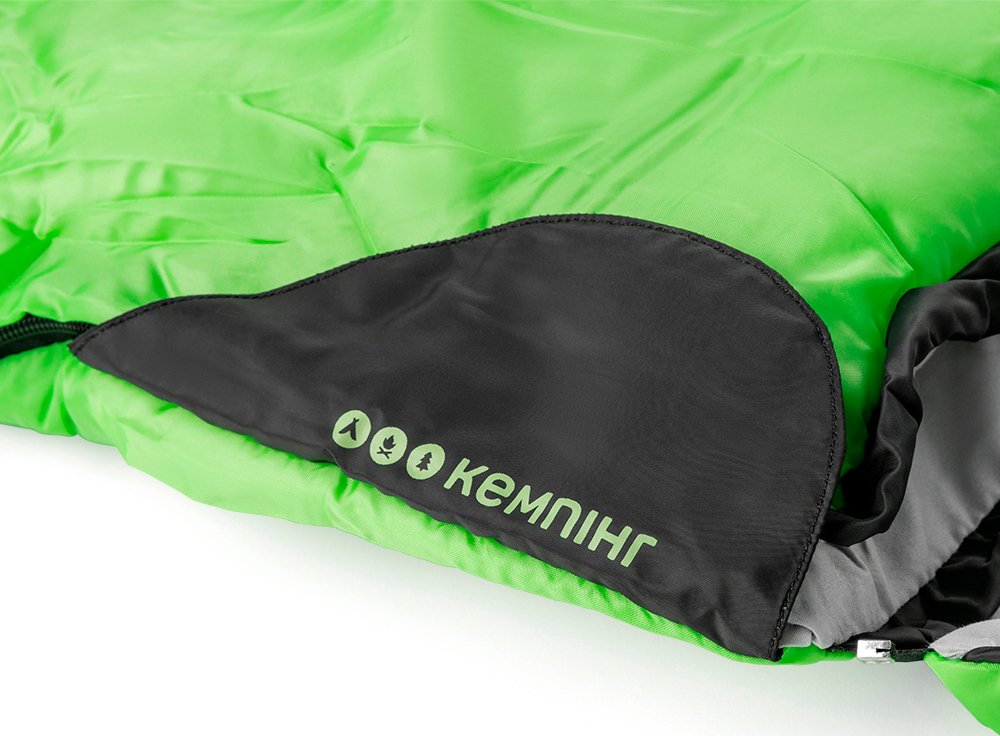 Спальний мішок КЕМПІНГ "Peak" 200R з капюшоном зеленийфото4