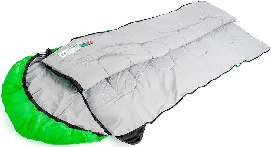 Спальний мішок КЕМПІНГ "Peak" 200R з капюшоном зеленийфото7