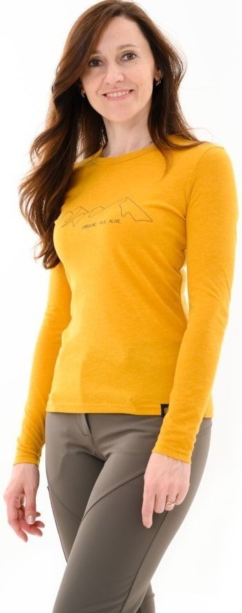 Жіноча футболка Turbat Cozy Logo 2 LS Wmn golden yellow S жовтийфото2