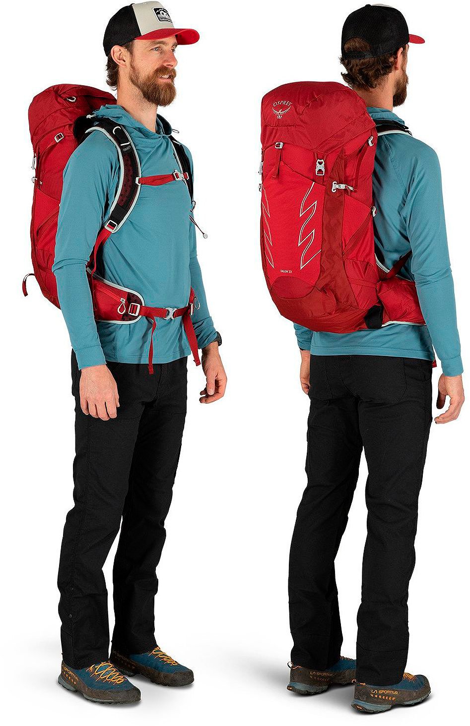 Рюкзак Osprey Talon 33 Cosmic Red - L/XL - красный фото 6