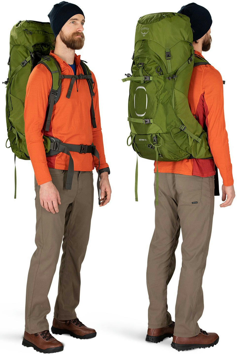 Рюкзак Osprey Aether 55 garlic mustard green - L/XL - зеленый фото 4