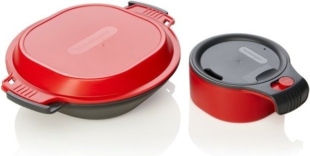 Набор посуды Humangear GoKit Deluxe (7-tool) Mess Kit charcoal/red фото 3