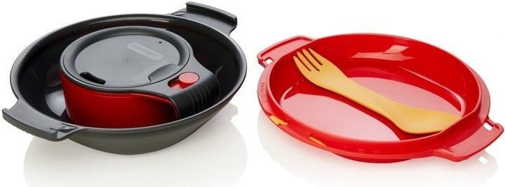 Набор посуды Humangear GoKit Deluxe (7-tool) Mess Kit charcoal/red фото 2