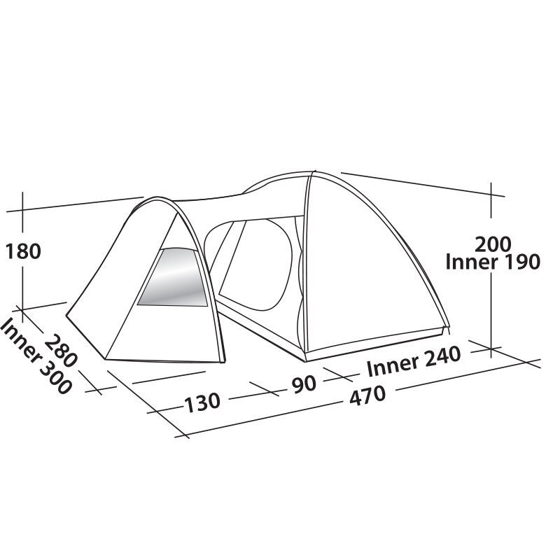 Палатка пятиместная Easy Camp Eclipse 500 Rustic Green (120387) фото 2