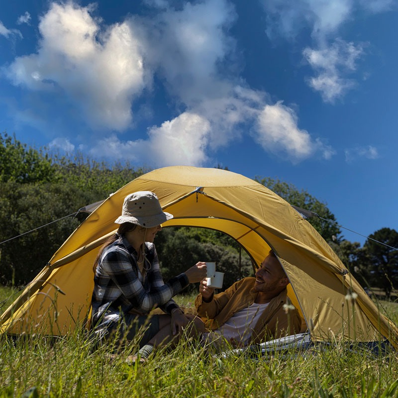 Палатка двухместная Naturehike P-Series NH18Z022-P, 210T/65D, оранжевая фото 4