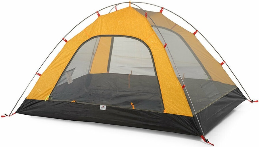 Палатка четырехместная Naturehike P-Series NH18Z044-P 210T/65D, оранжевая фото 2