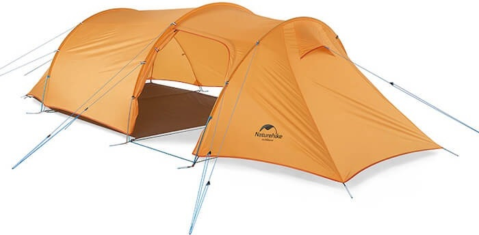 Палатка трехместная Naturehike Opalus III 210T polyester orange NH17L001-L, оранжевая фото 3