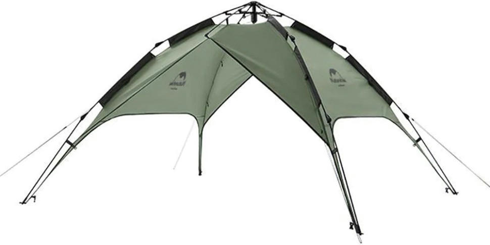 Палатка трехместная автоматическая Naturehike NH21ZP008, темно-зеленая фото 2