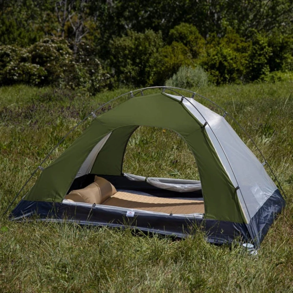 Палатка трехместная Naturehike P-Series NH18Z033-P 210T/65D, темно-зеленая фото 2