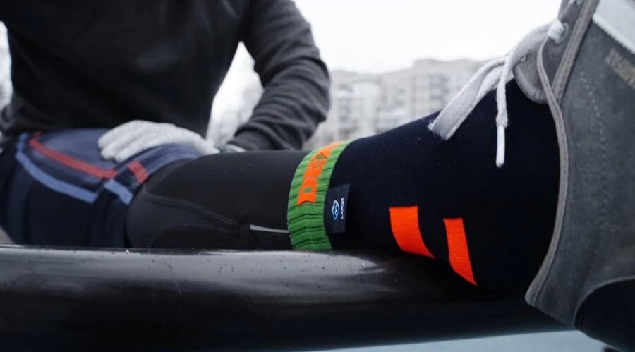 Шкарпетки водонепроникні Dexshell Running, pp L, з оранжевими смугамифото18
